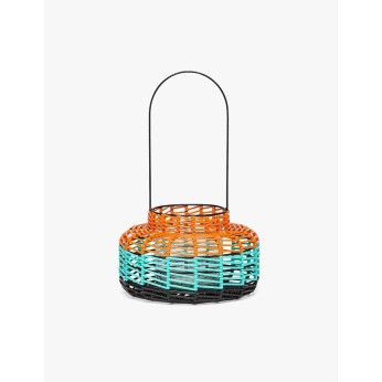 Octagonal basket in iron and PVC