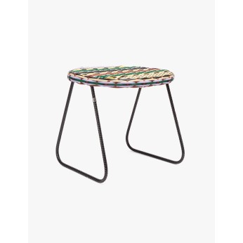 Small stool/table in iron and lilac Multicolored