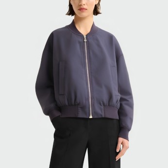 Casual stand collar long sleeve women's jacket