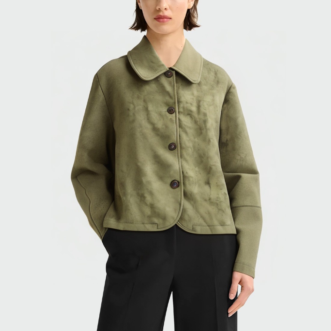 Lapel single-breasted casual women's jacket