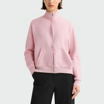 Simple stand collar zipper casual women's jacket