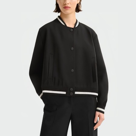 Women's stand collar long sleeve baseball jacket