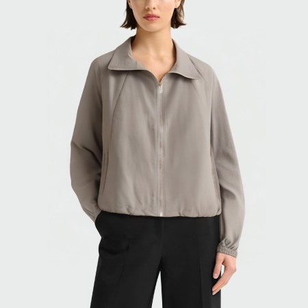 Lapel zipper casual women's jacket