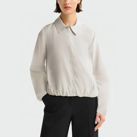 White lightweight zip-up women's jacket