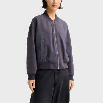 Casual stand collar long sleeve women's jacket