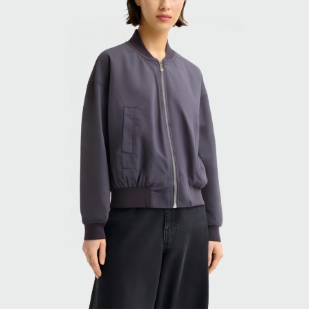 Casual stand collar long sleeve women's jacket