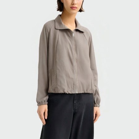 Lapel zipper casual women's jacket