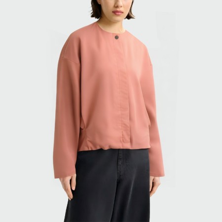 Lightweight autumn pink loose women's jacket