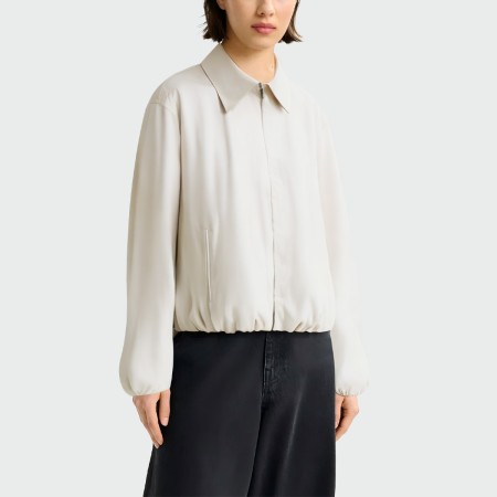 White lightweight zip-up women's jacket