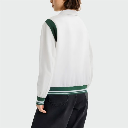 Elegant lapel snap button women's jacket