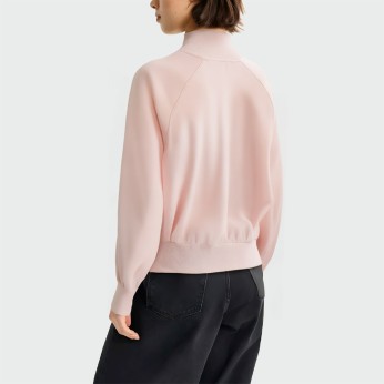 Turtleneck zipper pink casual women's jacket