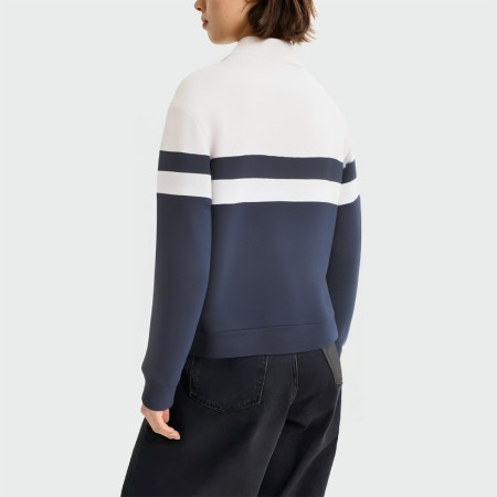 Contrast patchwork stand collar women's jacket