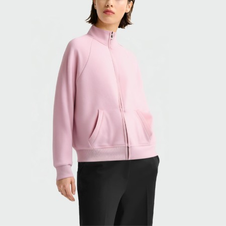 Simple stand collar zipper casual women's jacket