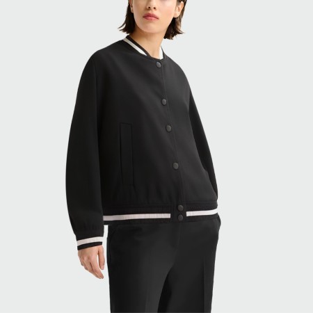 Women's stand collar long sleeve baseball jacket