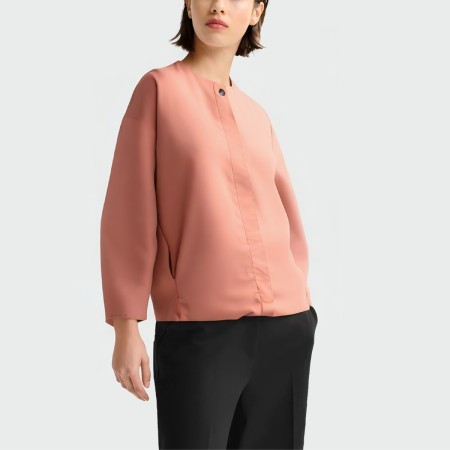 Lightweight autumn pink loose women's jacket