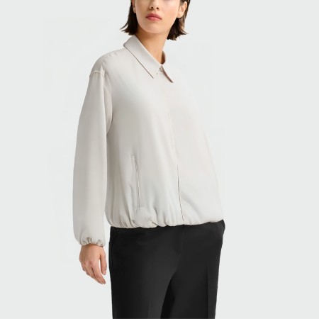 White lightweight zip-up women's jacket