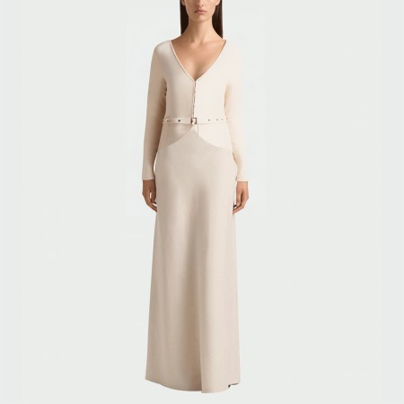 Elegant and versatile V-neck women's long-sleeved top