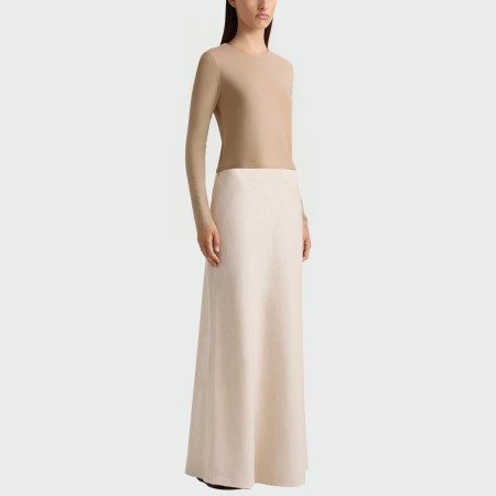 Simple round neck knitted women's long-sleeved top