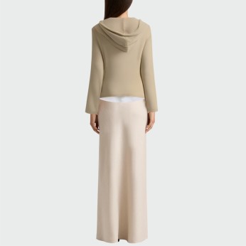 Fake two-piece splicing women's long-sleeved hooded top