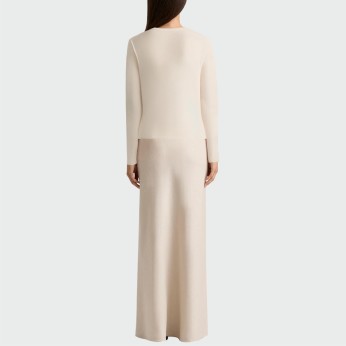 Simple V-neck knitted women's long-sleeved top