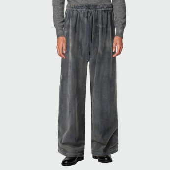 Grey washed faded men's sports trousers