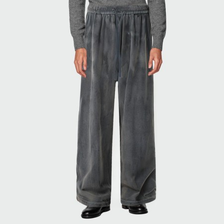 Grey washed faded men's sports trousers