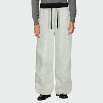 Contrast color straight-leg men's casual trousers