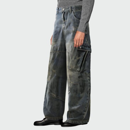 High quality vintage washed men's jeans