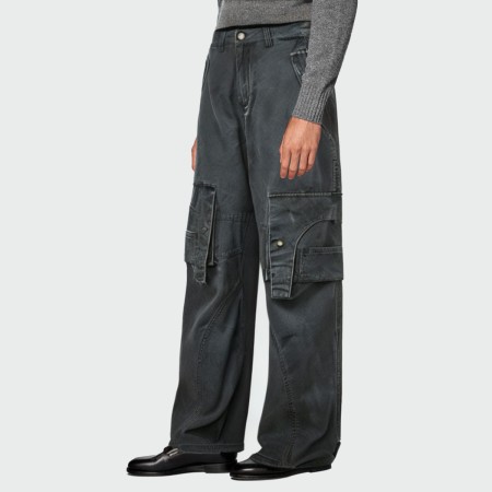 High quality multi-pocket straight-leg men's overalls