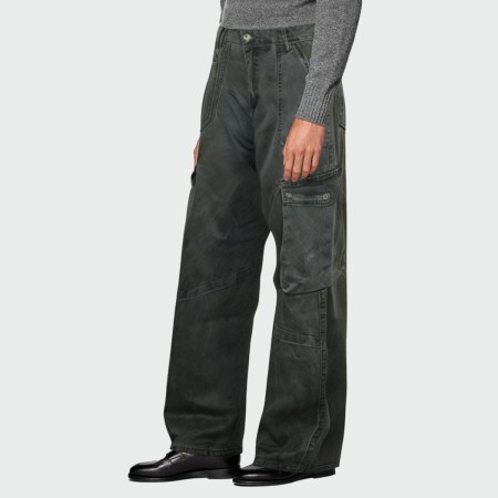 Casual multi-pocket straight men's overalls
