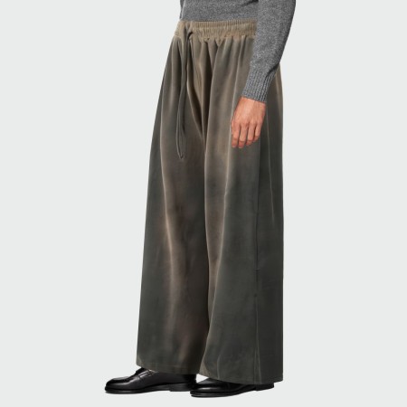 Acid wash faded straight-leg men's sports trousers