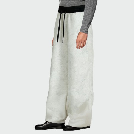 Contrast color straight-leg men's casual trousers