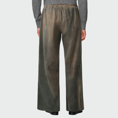 Acid wash faded straight-leg men's sports trousers