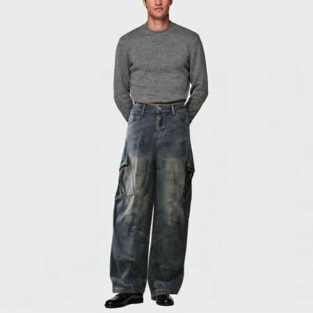 High quality vintage washed men's jeans