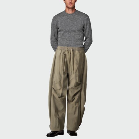 Fashionable patchwork loose men's nylon trousers