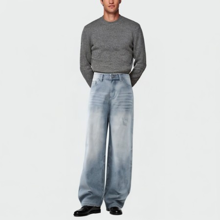 Autumn breathable washed men's jeans