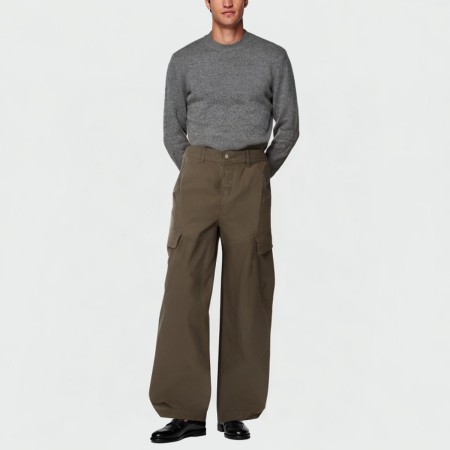 Retro loose multi-pocket men's overalls