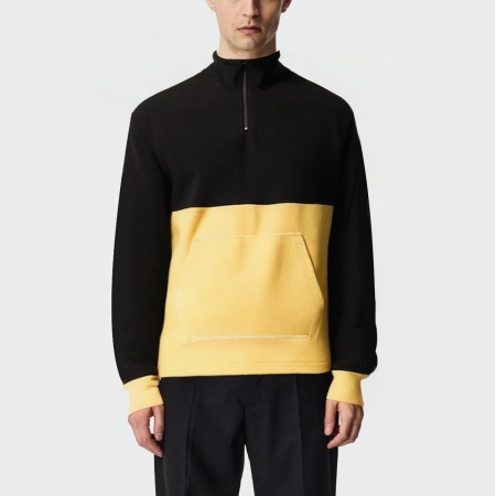 Contrast color cotton loose men's top