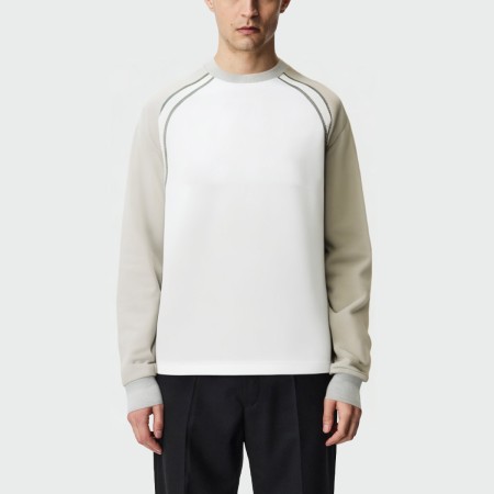 Round neck loose men's long sleeve pullover