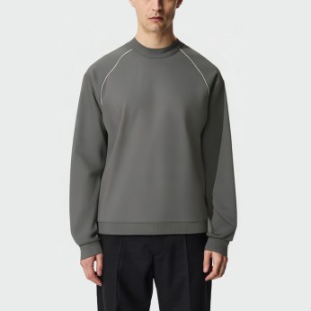 Grey men's crew neck long sleeve sweatshirt