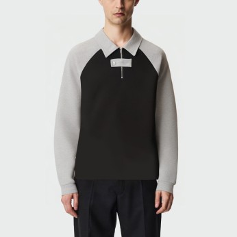 Contrasting color loose-fitting men's long-sleeved sweatshirt