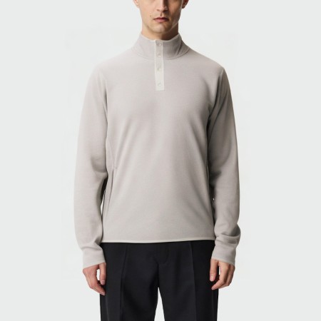 Grey lightweight men's long sleeve sweatshirt
