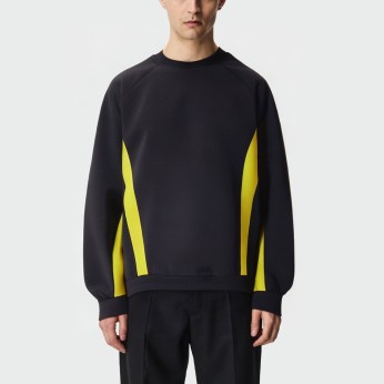 Men's contrasting patchwork crew neck top