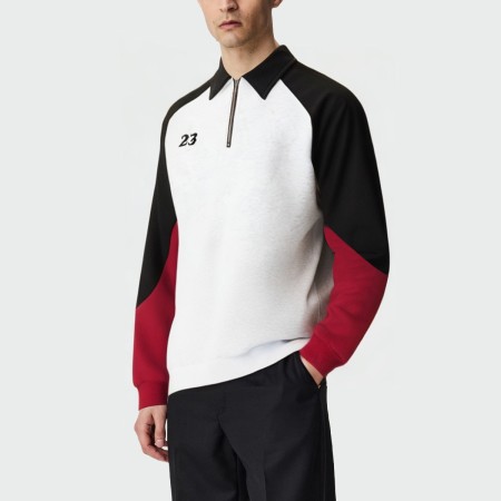 Men's retro colorblock long sleeve sweatshirt