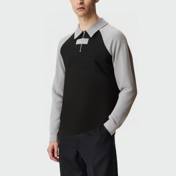 Contrasting color loose-fitting men's long-sleeved sweatshirt