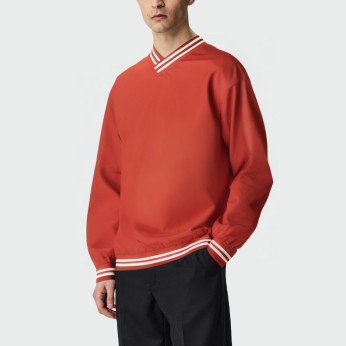 Fashion striped V-neck loose men's top