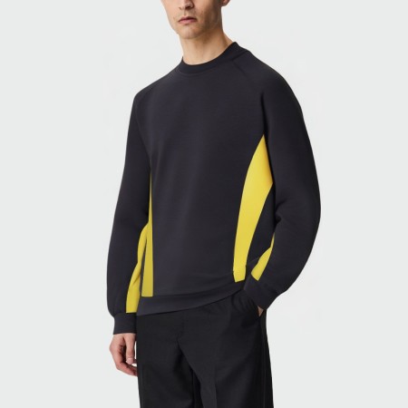 Men's contrasting patchwork crew neck top