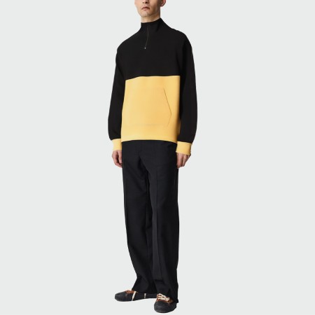 Contrast color cotton loose men's top