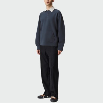 Autumn fashion lapel men's long sleeve top