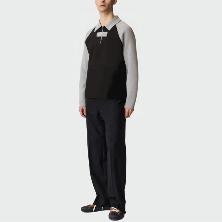 Contrasting color loose-fitting men's long-sleeved sweatshirt